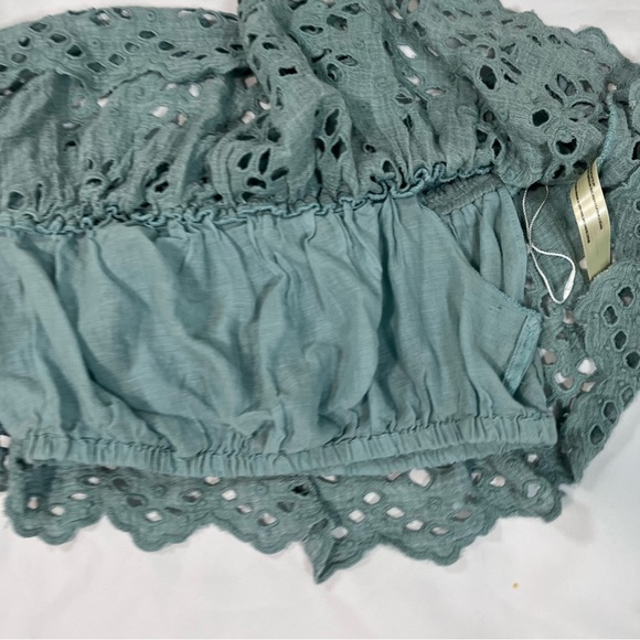 Free People Light Blue Lace Crop Top - Picture 5 of 7